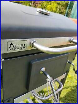 Brand New, Deluxe Charcoal Bbq, Grey Stainless Steel Grill Barbeque. Bargain