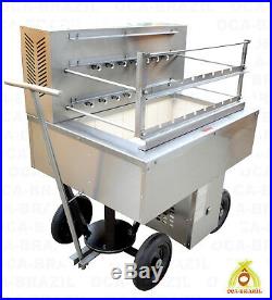 Brazilian Charcoal Grill For Bbq 15 Skewers Catering Professional Grade