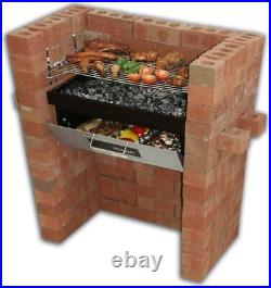 Built In Grill Oven barbecue Brick heating BBQ DIY garden Charcoal Outdoor gift