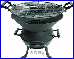 Cast Iron Grill Outdoor Fire Pit Charcoal Bbq Grill Garden Patio Camping Summer