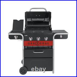Char-Broil Gas2Coal 330 Dual Fuel BBQ 3 Burner Gas & Charcoal Grill with Side