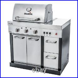 Char-Broil Ultimate 3200 Modular Kitchen 3 Burner Gas BBQ Grill Stain 140906