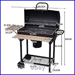 Charcoal BBQ Grill Barrel XX Large Outdoor Garden Barbecue Heat Heavy Duty Patio