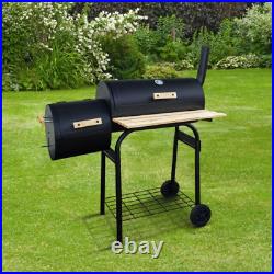 Charcoal BBQ Grill Portable XL Barbecue with Smoker Cover Thermometer Outdoor