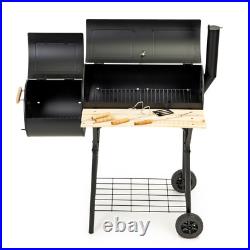 Charcoal BBQ Grill Portable XL Barbecue with Smoker Cover Thermometer Outdoor