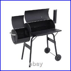 Charcoal BBQ Grill withSide Mini Barbecue Smoker Portable Outdoor Garden Cooking