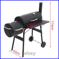 Charcoal BBQ Grill withSide Mini Barbecue Smoker Portable Outdoor Garden Cooking