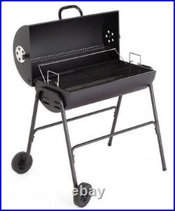 Charcoal Barrel BBQ Grill Barbecue? Includes Utensils & Cover? Free Fast