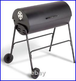 Charcoal Barrel BBQ Grill Barbecue? Includes Utensils & Cover? Free Fast
