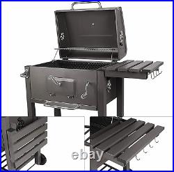 Charcoal Grill Barbecue BBQ Trolley Outdoor Party Garden Camping Cooking Trolley