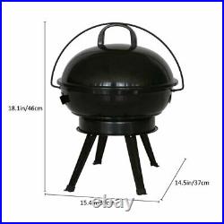 Charcoal Grill Iron Portable Compact BBQ Camping Picnic Garden Party