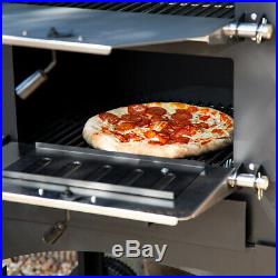 Charcoal Pizza Oven Bbq Wood Fired Bbq Grill Black Steel Garden Kitchen Wido