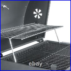 Charcoal Smoker Barbecue Grill with Side Shelf Portable Texas BBQ Grill