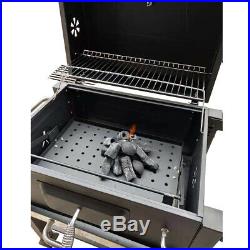 Charcoal Smoker Bbq American Style Barbecue Grill Temp Gauge Covered Patio Cook