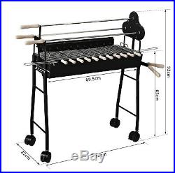 Charcoal Trolley BBQ Garden Outdoor Barbecue Cooking Grill Powder Wheel New