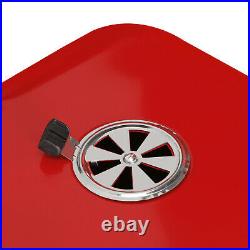 Charcoal Trolley BBQ Red Garden Outdoor Barbecue Cooking Grill Powder Wheels NEW