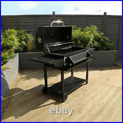 Charles Bentley Deluxe Charcoal BBQ Grill with Chrome Steel Warming Rack