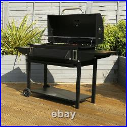 Charles Bentley Deluxe Charcoal BBQ Grill with Chrome Steel Warming Rack