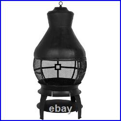 Chiminea Fire Pit BBQ Grill Outdoor Garden Party Brazier Stove Patio Heater