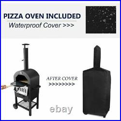 Chimney Pizza Oven Outdoor Garden Charcoal Wood Burner BBQ Grill Pizza Maker