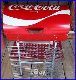 Coca Cola BBQ Barbecue Grill Coke Can Full Size Charcoal Metal 34 T Vintage