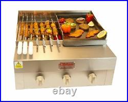 Commercial Flame Grill Charcoal Grill With Gas Griddle Hot Plate Char Grill Bbq