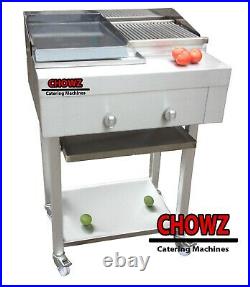 Commercial Heavy Duty 2 Burner Gas Charcoal Bbq Grill Chargrill Steak Burger Etc