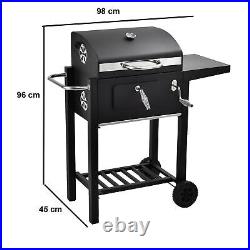 Compact Kettle Charcoal Grill Barbecue, 57cm BBQ Grill with Lid Cover, Wheels