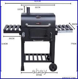 CosmoGrill Outdoor XL Smoker Barbecue Charcoal Portable BBQ Grill Garden Large