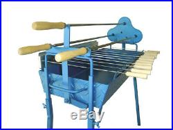 Cypriot Charcoal Rotisserie Barbecue Grill Traditional Foukou BBQ Small Blue