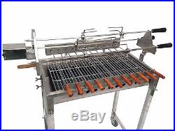 Cypriot Greek Stainless Steel Rotisserie Charcoal BBQ