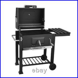 DELUXE Charcoal BBQ Garden Trolley Large Outdoor Stainless Steel Grill Barbecue