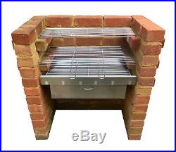 DIY Brick Charcoal BBQ Kit & Oven/Cupboard Stainless Steel Grill