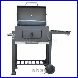 Deluxe Charcoal Barbeque Grill Trolley Stainless Steel Bbq Smoker & Tool Set