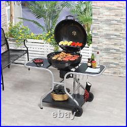 Deluxe Charcoal Trolley BBQ Garden Patio Barbecue Grill Heating Heat With Wheels