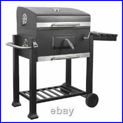 Deluxe Large Portable Grill Charcoal BBQ Barbeque Trolley 60x45cm Cooking Area