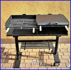 Double BBQ Charcoal Grill steel 4 mm