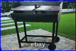 Elite Large Barrel Iron Barbecue BBQ Outdoor Charcoal Portable Grill Drum uk
