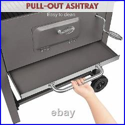 Extra Large Charcoal Grill BBQ Trolley Wheels Garden Patio Yard Barbecues Smoker