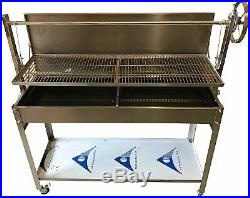 Extra Large Stainless Steel Commercial Charcoal BBQ Argentinian Grill Heights