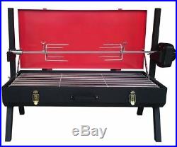 FC Portable 10kg Capacity Camping Small Spit Rotisserie Charcoal BBQ Grill