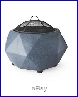 Faux Stone Fire Pit with Cooking Grill and Cover (Heater or BBQ)