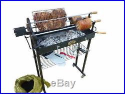 Flaming Coals Deluxe 3mm Cyprus Spit Roaster Rotisserie Charcoal BBQ Grill