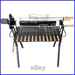 Flaming Coals Junior Cyprus Spit Deluxe Roaster Rotisserie Charcoal BBQ Grill