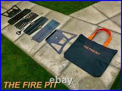 Flat pack BBQ grill, Fire Pit. High Quality. Custom Made Canvas Carry Bag
