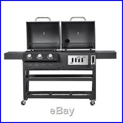 Garden American Double Fuel Charcoal And Gas Grill BBQ Portable Stainless Steel