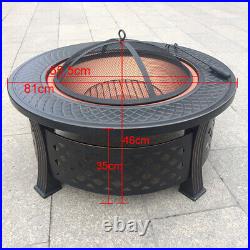 Garden BBQ Grill Barbecue Heating Furnace Smoker Cooker Cooking Fire Pit Large