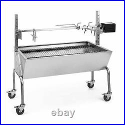 Garden BBQ Grill Electric Rotisserie Outdoor Meat Vegetable Charcoal Steel Grate
