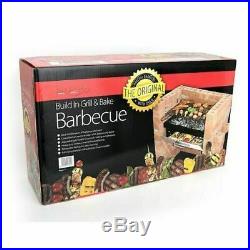Garden Built In Grill & Oven Brick Stone BBQ DIY Kit Charcoal Outdoor Barbecue