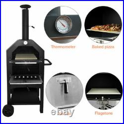 Garden Pizza Oven Grill Charcoal Portable BBQ Smoker Bread Smoker Stone Baked UK